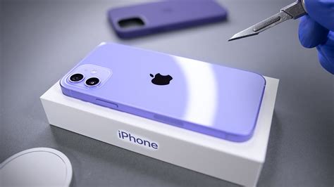 Iphone 12 Purple Unboxing Asmr Youtube
