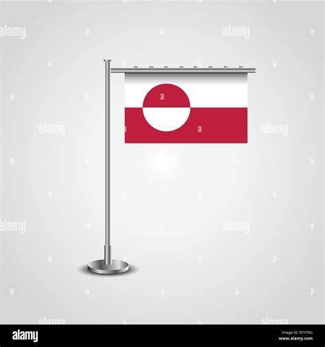 Greenland Flag Pole Stock Vector Image And Art Alamy