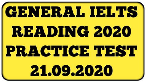 Ielts Reading Practice Test 2020 With Answers General Training James