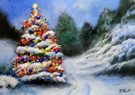 Oh Christmas Tree This Painting Is Painted On A Gessoed 5 X 7 In Ampersand Panel This