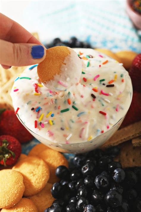 Homemade Funfetti Dip 5 Ingredients No Cake Mix Needed