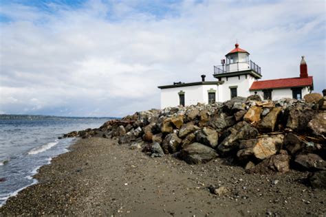 West Point Lighthouse Seattle Washington Stock Photo Download Image