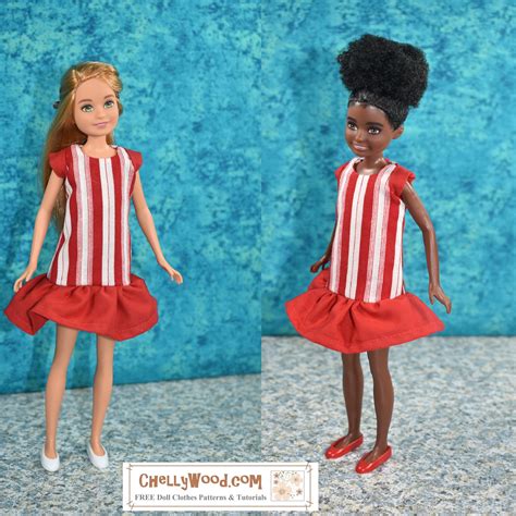 Sew My “peppermint Candy” Dress For Your 8″ Stacie Dolls Wthis Free