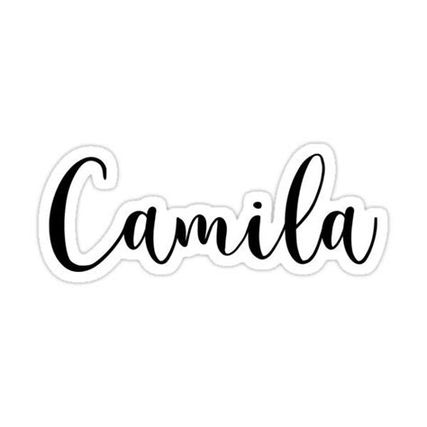 Camila Name Sticker For Sale By The College Gal Name Stickers