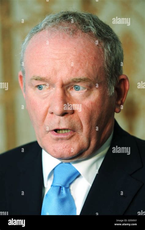 Northern Ireland S Deputy First Minister Martin Mcguinness Speaks To The Media Following A