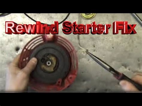 Whether it is your lawn and garden equipment, riding mower, walk behind mower or snow blower, sears home services can repair and maintain your craftsman outdoor equipment. Lawn mower Repair New Rope in Rewind Starter - YouTube