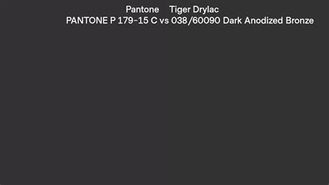 Pantone P 179 15 C Vs Tiger Drylac 038 60090 Dark Anodized Bronze Side