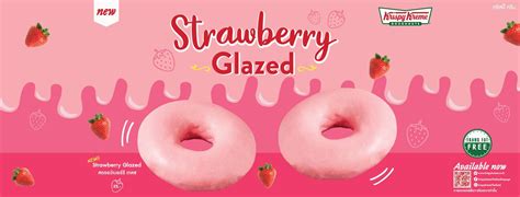 ใหม่ Krispy Kreme Strawberry Glazed Doughnut ชิ้นละ 35 บาท Cotrpro