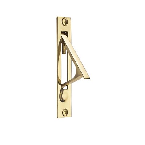 Shop Baldwin 074 In Polished Brass Passage Pocket Door Pull At
