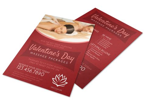 Valentines Day Massage Packages Flyer Template