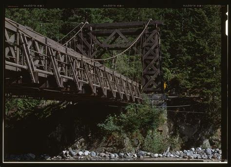 Nisqually Suspension Bridge Spanning Nisqually River On Service Road