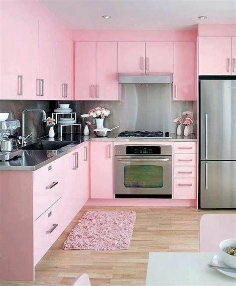 In the modern kitchen where bright color. Cute pink kitchen design ideas and inspirations