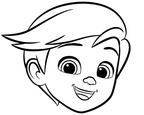 Boy Face Coloring Page At Free