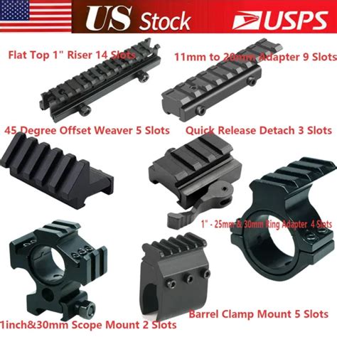 Tactical Rifle Hunting Scope Mount Adapter Mm Weaver Picatinny Rail