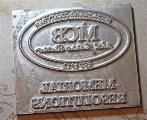 Vintage Metal Printing Plate Industrial Style Metal Stamp