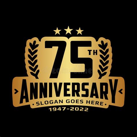 75 Years Anniversary Logo Design Template 75th Anniversary Celebration