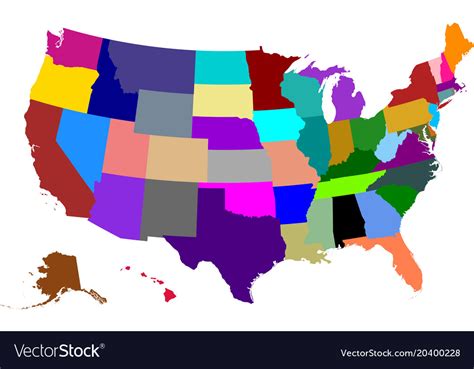 Map Of The United States Colored By Region