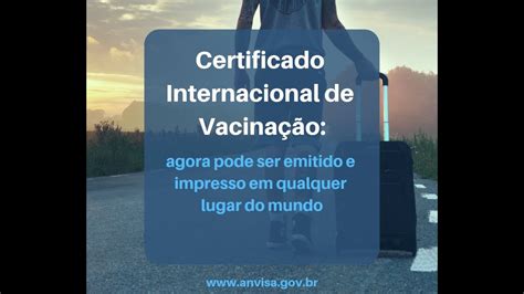 O certificado internacional de vacinação e profilaxia (civp), que antes precisava ser emitido em um centro de orientação para saúde do viajante, agora pode ser feito de maneira totalmente digital. Certificado Internacional de Vacinação: emissão digital ...