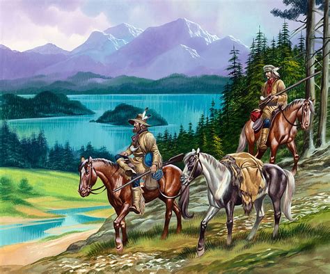 The Mountain Men Trappers Original Art By American History Ron