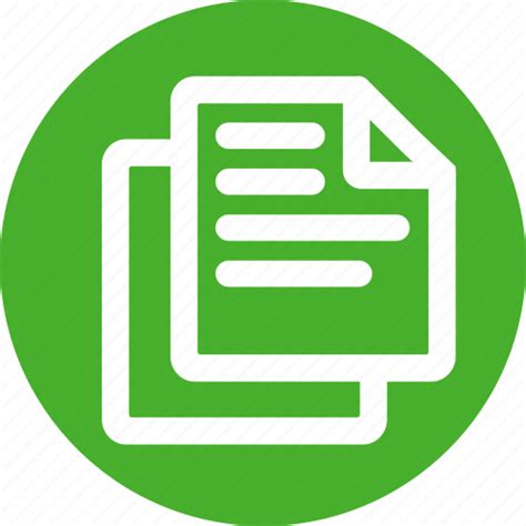 Backup Circle Clipboard Clone Copy Document Green Icon
