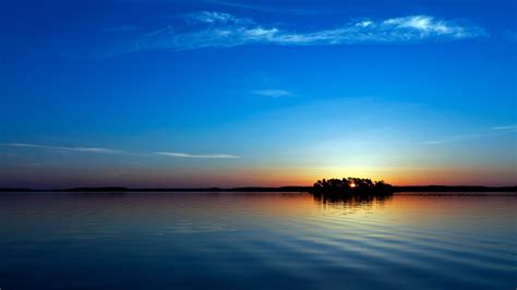 Wallpaper Sunlight Sunset Sea Bay Lake Reflection Sky Sunrise