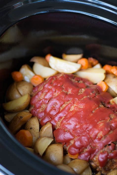 easy slow cooker meatloaf modernly morgan