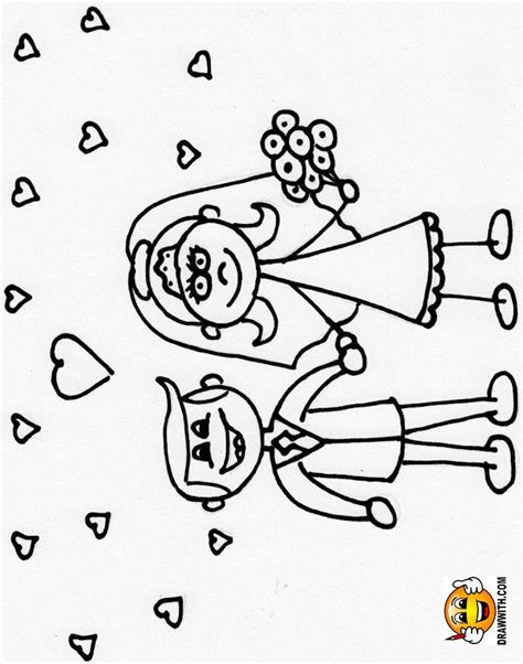 Bride And Groom Coloring Picture - thiva-hellas