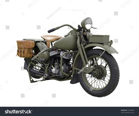 Vintage Military Motorcycle Over 2433 Royalty Free Licensable Stock