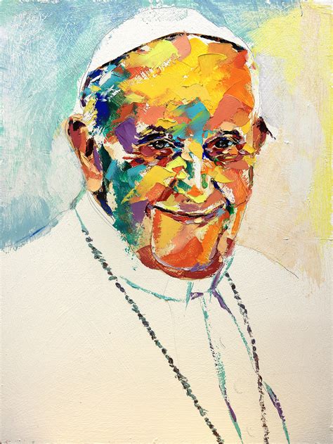 Original Oil Painting Of Pope Francis — Derek Russell