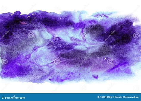 Hand Painted Watercolor Blue And Lilac Texture Abstract Background