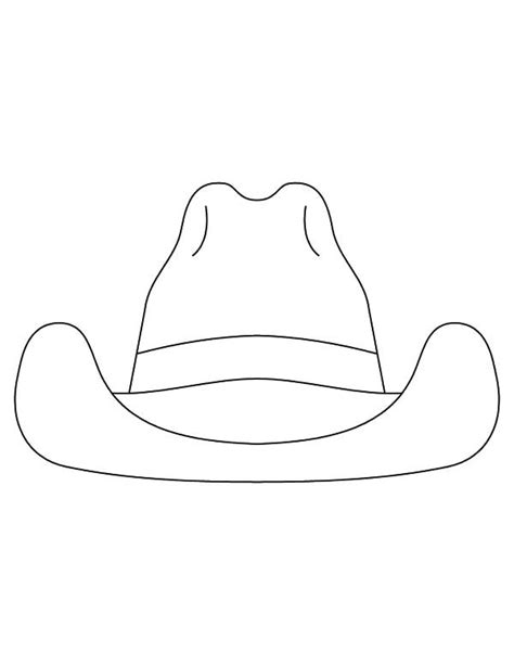 How To Draw Cowboy Hat Coloring Pages Kids Play Color Cowboy Crafts
