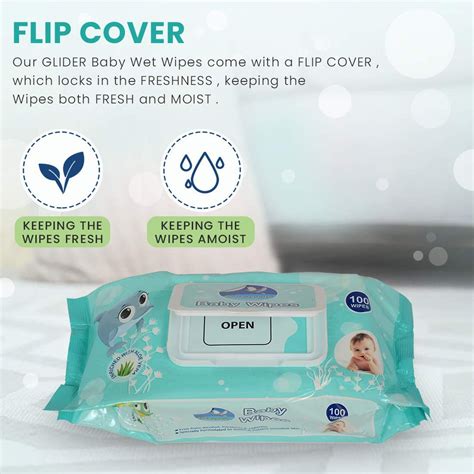 Glider Baby Wet Wipes With Flip Top 100 Per Pack Gliderindia