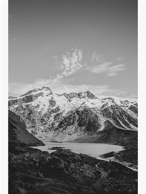 Black And White Mountains Snow Poster For Sale By Joshuasmall Redbubble
