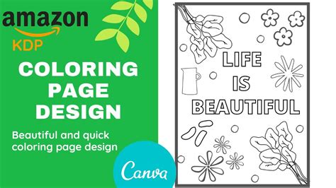 How To Make Coloring Book Pages On Canva Youtube