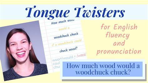 How Much Wood Would A Woodchuck Chuck English Speaking Practice