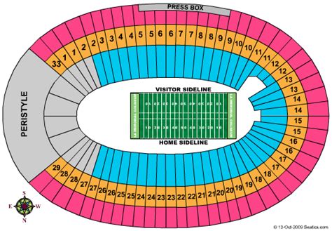 Los Angeles Memorial Coliseum Seating Chart