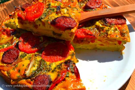 Tortilla aux poivrons chorizo