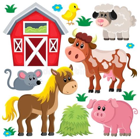 Farm Animals Set 2 Eps10 Vector Illustration Affiliate Set