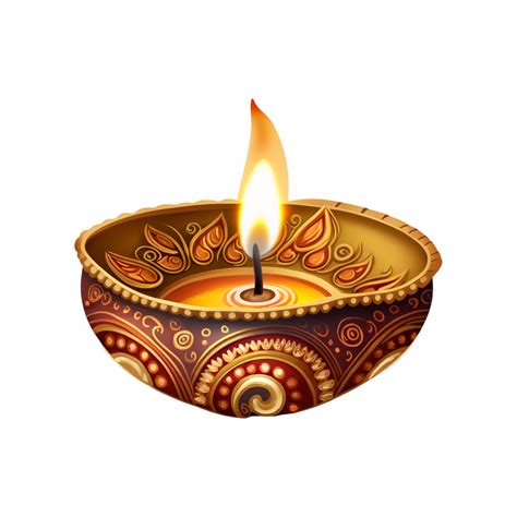 Diwali Diya Festivals In India Gold Deepavali Lamp 22680452 Png