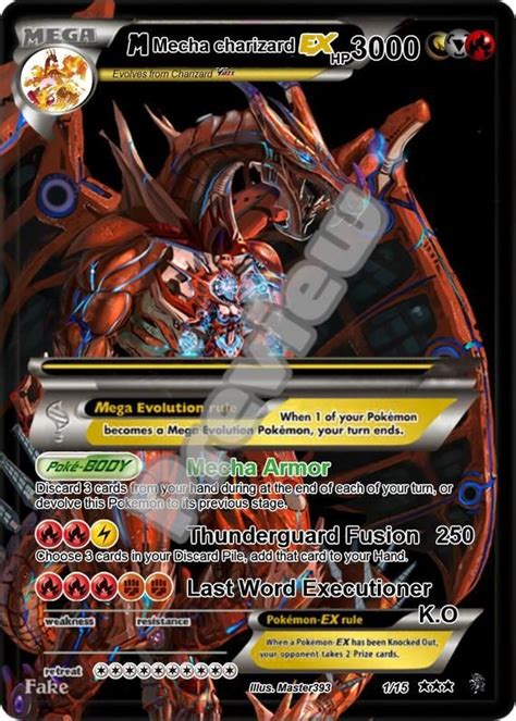 New Pokemon Card M Mecha Charizard Gx Custom Handmadecard Pokemon