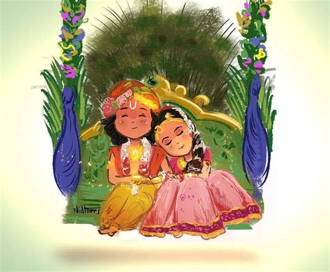 Cute Beautiful Radha Krishna Serial Cartoon Images - kanariyareon
