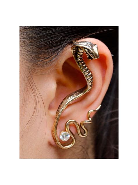 Snake Ear Wrap Bronze Cobra Ear Wrap Snake Ear Cuff Gothic Etsy