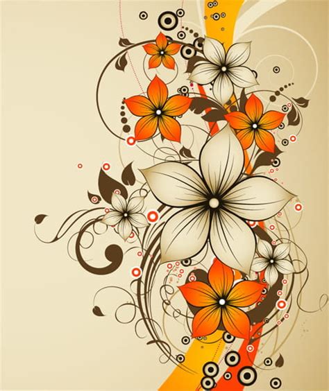 Elegant Abstract Flower Vectors Graphics Eps Uidownload