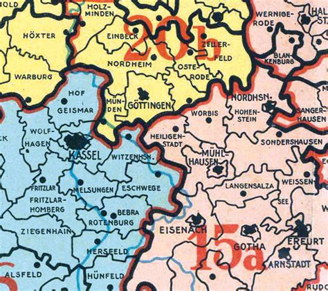 Historische Karte Deutschland 1946 Besatzungszonenkarte Mit