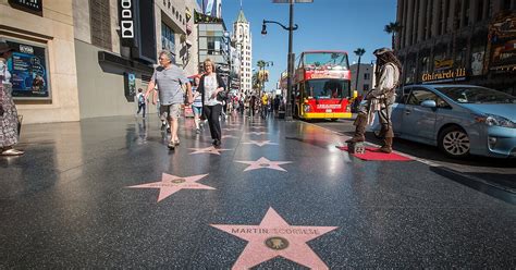Hollywood Walk Of Fame In Los Angeles Vereinigte Staaten Von Amerika