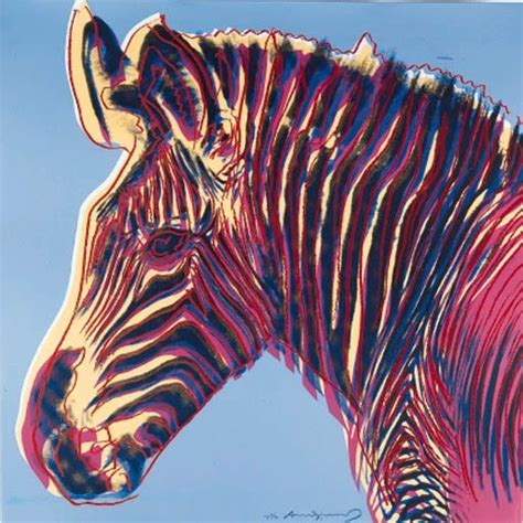 Andy Warhol Endangered Spieces Grevys Zebra 1983 Andy Warhol Pop