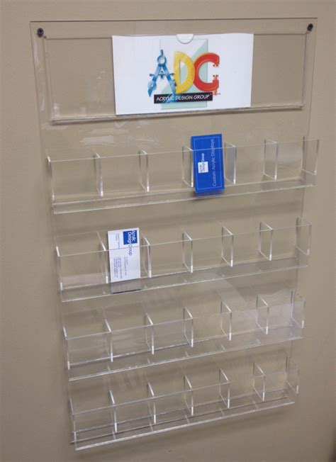 Neatly display your business cards on your desk with this holder. Wall Mounted Namecard Holder Business Card Holder Acrylic ...