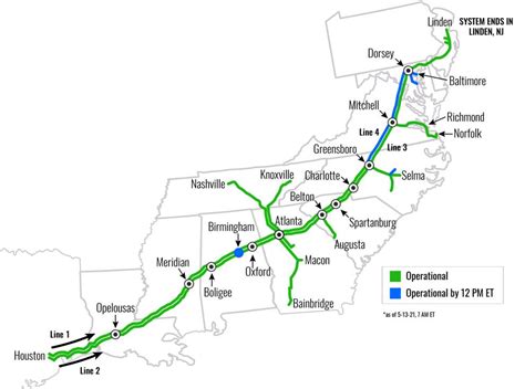 Colonial Pipeline Map