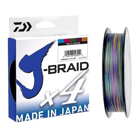 Linha Multifilamento Daiwa J braid X4 300m Multicolor Frete grátis