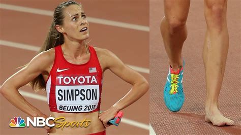 Lost Shoe Derails Jenny Simpsons 1500m World Title Quest In 2015 Nbc